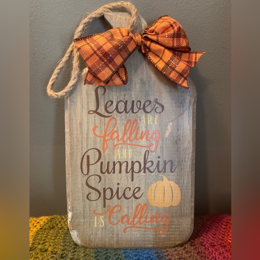 Autumn Wooden decor Pumpkin Spice Cutting Board